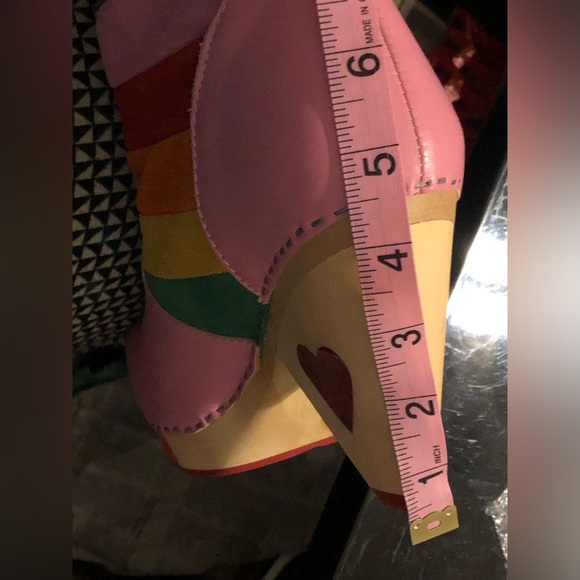 Lola Ramona ~ knee high rainbow boots~ excellent condition~woman 40 or USA 9-9.5 - Picture 13 of 16